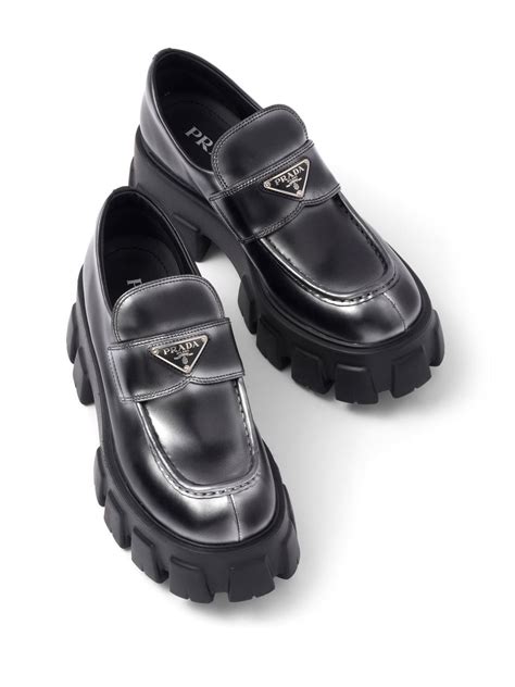 prada fuzzy loafers|prada loafers farfetch.